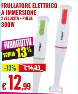 Satur Frullatore elettrico a immersione 2 velocità+pulse 300W offerta