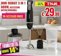 Satur Mini robot 3 in 1 600W, accessori intercambiabili offerta