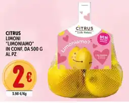 Deco Supermercati Citrus limoni "limoniamo" in conf. offerta