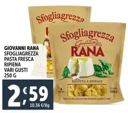 Deco Supermercati Giovanni rana sfogliagrezza pasta fresca ripiena offerta