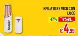 Satur Epilatore viso con luce Kooper offerta