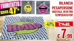 Satur Bilancia pesapersone digitale, in vetro temperato POP offerta