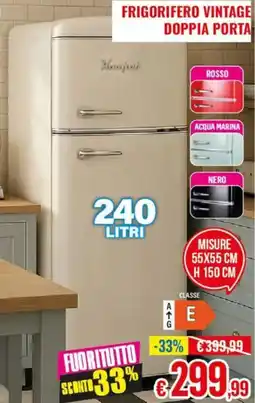 Satur Frigorifero vintage doppia porta offerta