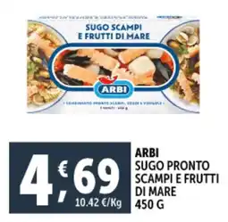 Deco Supermercati Arbi sugo pronto scampi e frutti di mare offerta