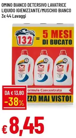 Galassia Omino bianco detersivo lavatrice liquido igienizzante/muschio bianco offerta