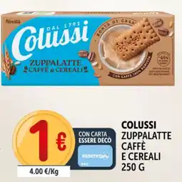 Deco Supermercati Colussi zuppalatte caffè e cereali offerta