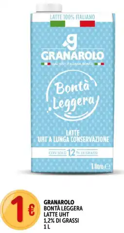 Deco Supermercati Granarolo bontà leggera latte UHT 1,2% di grassi offerta