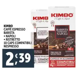 Deco Supermercati Kimbo caffè espresso barista napoli ristretto 10 caps compatibili nespresso offerta