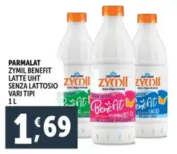 Deco Supermercati Parmalat zymil benefit latte uht senza lattosio offerta