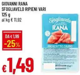 Galassia Giovanni rana sfogliavelo ripieni vari offerta