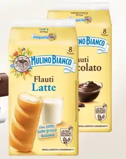 Deco Supermercati Mulino bianco 8 flauti latte cioccolato stracciatella offerta