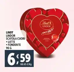 Deco Supermercati Lindt lindor scatola cuori offerta