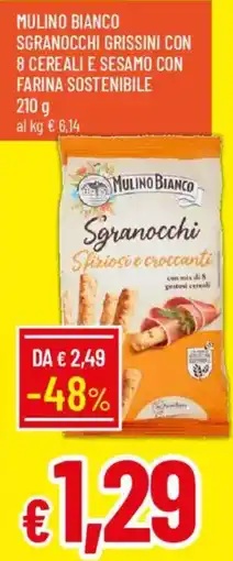 Galassia Mulino bianco sgranocchi grissini con 8 cereali e sesamo con farina sostenibile offerta