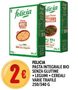 Deco Supermercati Felicia pasta integrale bio senza glutine offerta