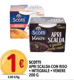 Deco Supermercati Scotti apri scalda con riso integrale venere offerta