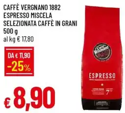Galassia Caffè vergnano 1882 espresso miscela selezionata caffè in grani offerta