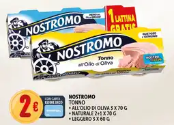 Deco Supermercati Nostromo τοννο all olio di Oliva naturale leggero offerta