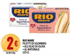 Deco Supermercati Rio mare filetti di sgombro offerta