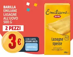 Deco Supermercati Barilla emiliane lasagne all'uovo offerta