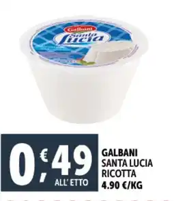 Deco Supermercati Galbani santa lucia ricotta offerta