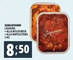 Deco Supermercati Sangiovanni lasagna alla bolognese alla napoletana offerta