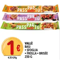 Deco Supermercati Vallè basi sfoglia frolla brisée offerta