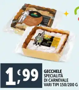 Deco Supermercati Gecchele specialità di carnevale offerta