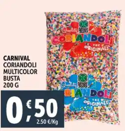 Deco Supermercati Carnival coriandoli multicolor busta offerta