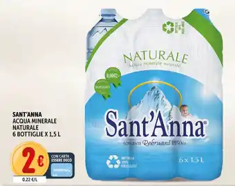Deco Supermercati Sant'anna acqua minerale naturale offerta
