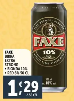 Deco Supermercati Faxe birra extra strong offerta