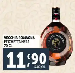 Deco Supermercati Vecchia romagna etichetta nera offerta