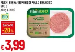 Galassia Fileni bio hamburger di pollo biologico offerta