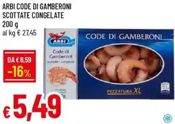 Galassia Arbi code di gamberoni scottate congelate offerta