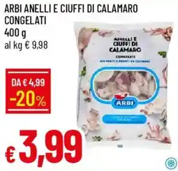 Galassia Arbi anelli e ciuffi di calamaro congelati offerta