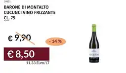 Prezzemolo e Vitale Barone di montalto cucunci vino frizzante offerta