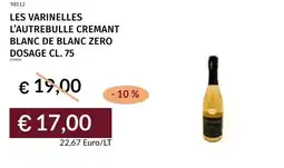 Prezzemolo e Vitale Les varinelles l'autrebulle cremant blanc de blanc zero dosage offerta