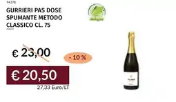 Prezzemolo e Vitale Gurrieri pas dose spumante metodo classico offerta