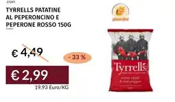 Prezzemolo e Vitale Tyrrells patatine al peperoncino e peperone rosso offerta