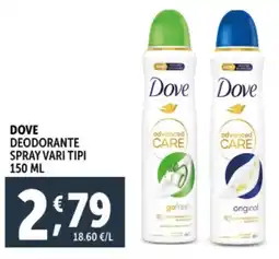 Deco Supermercati Dove deodorante spray offerta