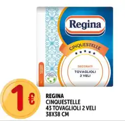 Deco Supermercati Regina cinquestelle 43 tovaglioli 2 veli 38x38 cm offerta