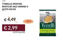 Prezzemolo e Vitale Tyrrells patatine rustiche sale marino e aceto offerta