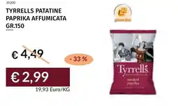 Prezzemolo e Vitale Tyrrells patatine paprika affumicata offerta