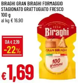 Galassia Biraghi gran biraghi formaggio stagionato grattugiato fresco offerta