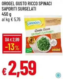 Galassia Orogel gusto ricco spinaci saporiti surgelati offerta
