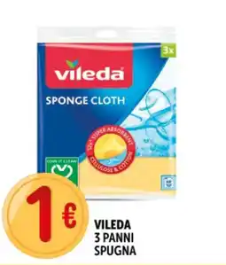 Deco Supermercati Vileda 3 panni spugna offerta