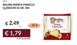 Prezzemolo e Vitale Mulino bianco piadelle classiche x4 offerta