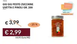 Prezzemolo e Vitale Giu giu pesto zucchine uvetta e pinoli offerta