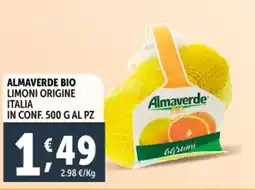 Deco Supermercati Almaverde bio limoni origine italia in conf. offerta