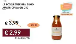 Prezzemolo e Vitale Le eccellenze p&v sugo amatriciana offerta