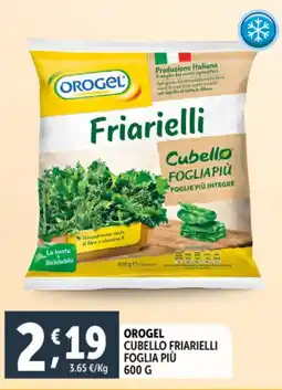 Deco Supermercati Orogel cubello friarielli foglia più offerta